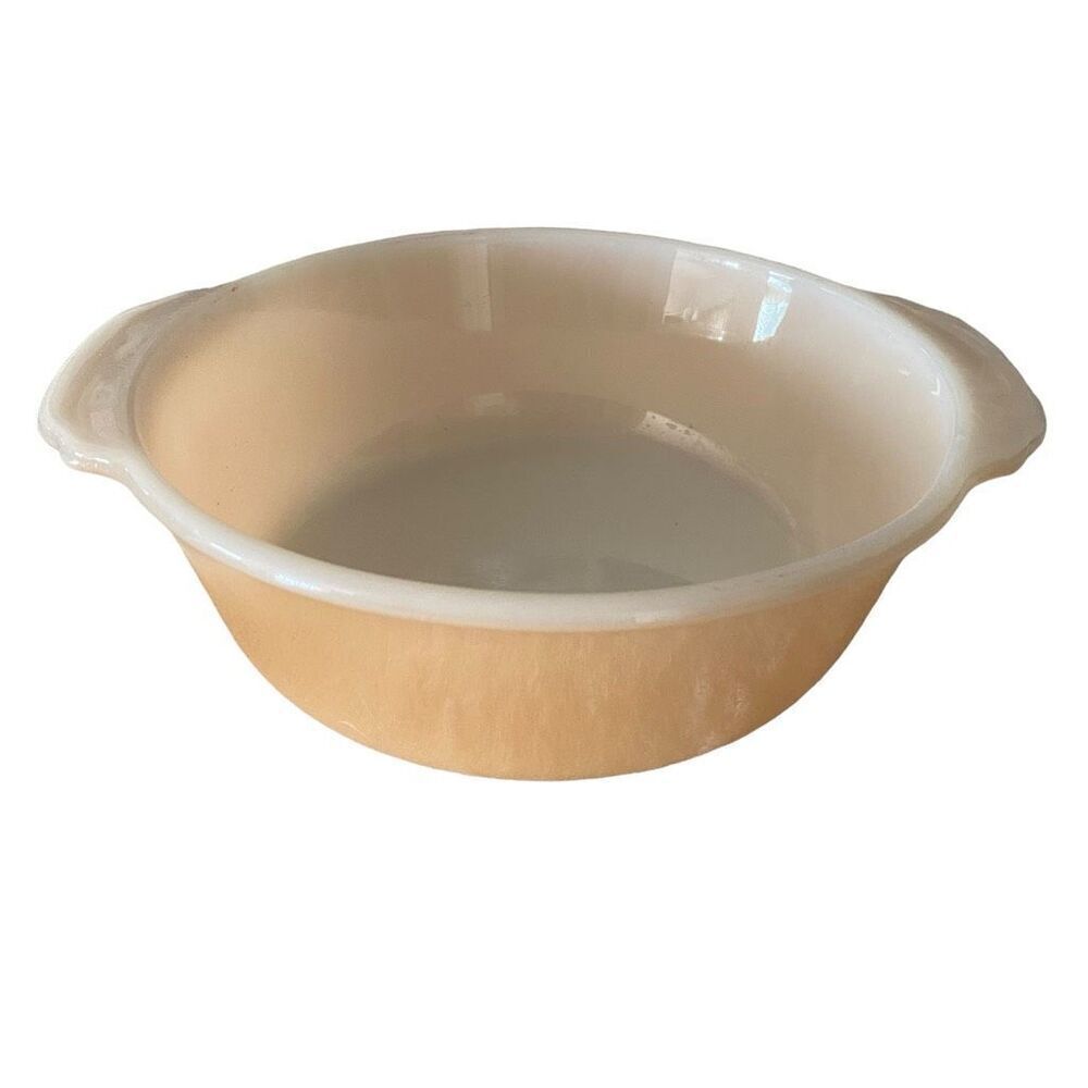 Fire‎ King Peach Lustre Casserole Dish 1 QT Anchor Hocking Luster